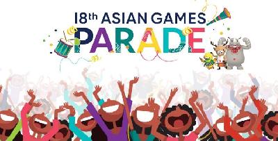 Parade penyambutan Asian Games 2018 akan digelar di seputar tugu Monumen Nasional pada Ahad esok.