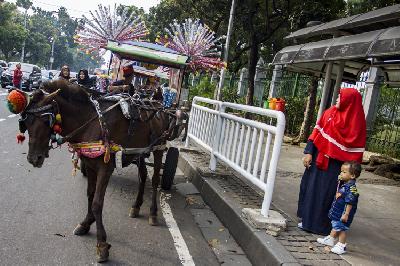 Delman Monas 'Terusir' demi Kesehatan Kuda Pacu Asia