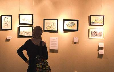 Dua puluh pembuat sketsa menggoreskan perubahan Jakarta dari masa ke masa.