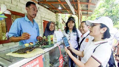 Salah satu toko yang bekerja sama dengan dompet elektronik BNI yap! di Pulau Pramuka, Kepulauan Seribu, DKI Jakarta. -bni.co.id