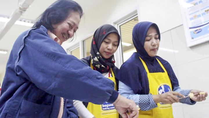 Franciscus Welirang saat pelatihan di Bogasari Baking Center, Tanjung Priok, Jakarta, Agustus 2017.