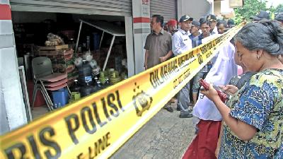 The location where Diperum Nainggolan family was murdered in Jatirahayu, Bekasi, West Java, Tuesday last week.