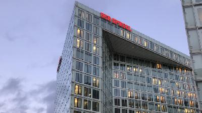 Kantor Der Spiegel di Hafencity, Hamburg, 3 Desember 2018. 