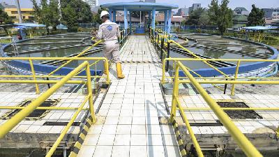 Instalasi Pengelolaan Air I PT PAM Lyonnaise Jaya di Pejompongan, Jakarta, Selasa pekan lalu./Tempo/Tony Hartawan