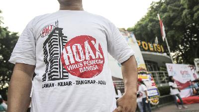 Deklarasi antihoaks yang diselenggarakan Kepolisian Daerah Metro Jaya di Bundaran Hotel Indonesia, Jakarta, April 2018. TEMPO/Muhammad Hidayat