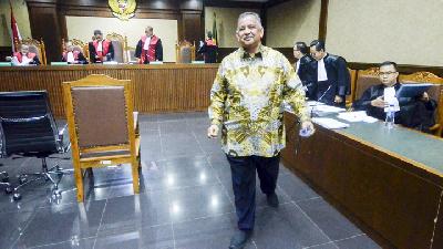 Sofyan Basir di Pengadilan Tindak Pidana Korupsi Jakarta, Kamis, 25 Oktober 2018./TEMPO/Imam Sukamto