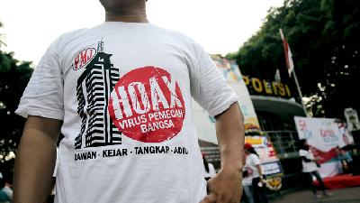 Deklarasi anti-Hoax  di Bundaran Hotel Indonesia, Jakarta, April 2018.  TEMPO/Muhammad Hidayat