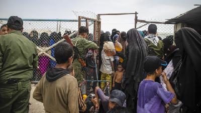 Suasana di pengungsian Al-Hawl, Suriah, Kamis, 23 Mei 2019./ TEMPO/Hussein Abri Dongoran