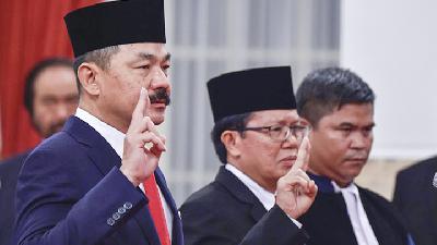 Rusdi Kirana (left) in Jakarta, May 2017./ANTARA/Puspa Perwitasari