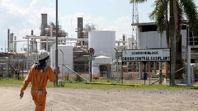 Kilang gas lapangan Blok Corridor ConocoPhillips Ltd di Musi Banyuasin, Sumatera Selatan./ Tempo/Parliza Hendrawan