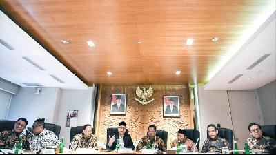 MPR leaders meeting at the Parliament Complex, Senayan, Jakarta, in July/ANTARA/Hafidz Mubarak A