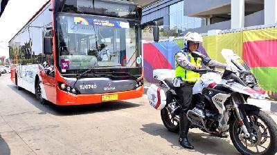Police BMW R 1200 GS motorcycle in Jakarta, Agustus 2018/Instagram/TMC Metro Jaya Police