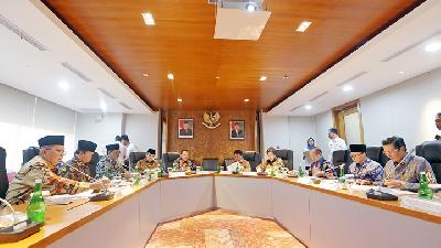 Rapat Pimpinan MPR pertama di Kompleks Parlemen, Senayan, Jakarta, Rabu, 9 Oktober 2019. TEMPO/M Taufan Rengganis