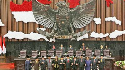 Inauguration of the 2019-2024 MPR leadership at the Nusantara Building, Parliament Complex, Senayan, Jakarta, October 3. TEMPO/M Taufan Rengganis