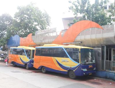 Bus transpakuan di shelter Cidangiang, Kota Bogor, saat masih beroperasi pada 2017. Dok. IG Dishub Kota Bogor
