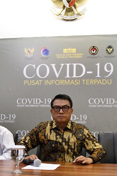 Kepala Staf Kepresidenan RI Moeldoko di Gedung Bina Graha, Komplek Istana Kepresidenan, Jakarta, kemarin.  TEMPO/Subekti

