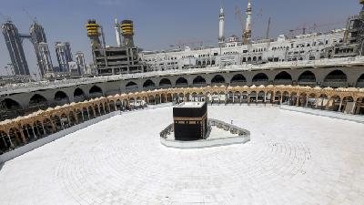 Suasana Ka’bah di Mekah, 6 Maret 2020. Reuters/Gannoe Essa