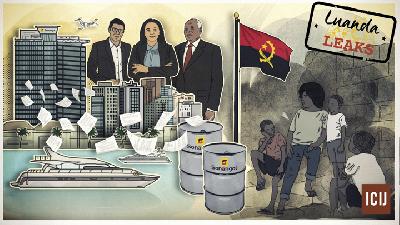 Ilustrasi Luanda Leaks terkait investigasi kasus penggelapan dana./marwen ben mustapha - inkyfada/icij