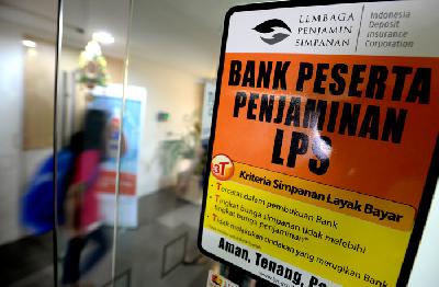 Bank peserta pinjaman Lembaga Penjamin Simpanan (LPS) di Sabang, Jakarta. LPS mendapat kewenangan tambahan untuk mencari sumber pembiayaan.