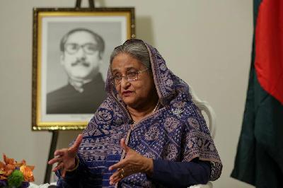 Perdana Menteri Bangladesh, Sheikh Hasina di Manhattan, New York,  2018. REUTERS/Amr Alfiky