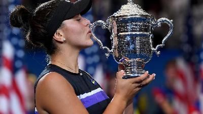 Bianca Andreescu Saat menjuarai US Open 2019. Reuters/Robert Deutsch