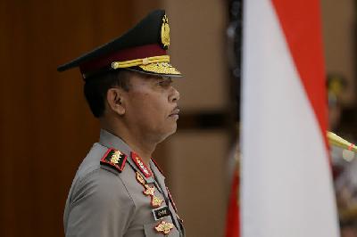 Kapolri Jenderal Idham Azis di gedung Bareskrim Polri, Jakarta,November 2019.  