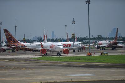 Pesawat Lion Air  di Bandar Udara Soekarno Hatta Tangerang, Banten, 2 Maret lalu.