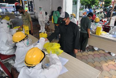 Suasana Rapid Test di Pasar Bogor, Suryakencana, Kota Bogor, Jawa Barat, 29 April lalu. ANTARA/Arif Firmansyah