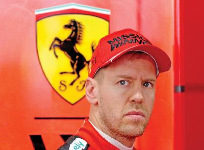 Sebastian Vettel di Circuit de Barcelona-Catalunya, Barcelona, Spanyol, 21 Februari 2020.  REUTERS/Albert Gea/File Photo