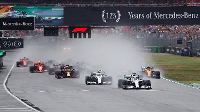 Formula One F1 German Grand Prix di Hockenheimring, Hockenheim, Jerman, Juli 2019. REUTERS/Kai Pfaffenbach/File Photo