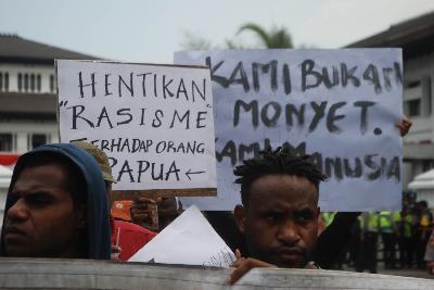 Aksi mahasiswa Papua di Bandung, Jawa Barat, Agustus 2019. TEMPO/Prima Mulia