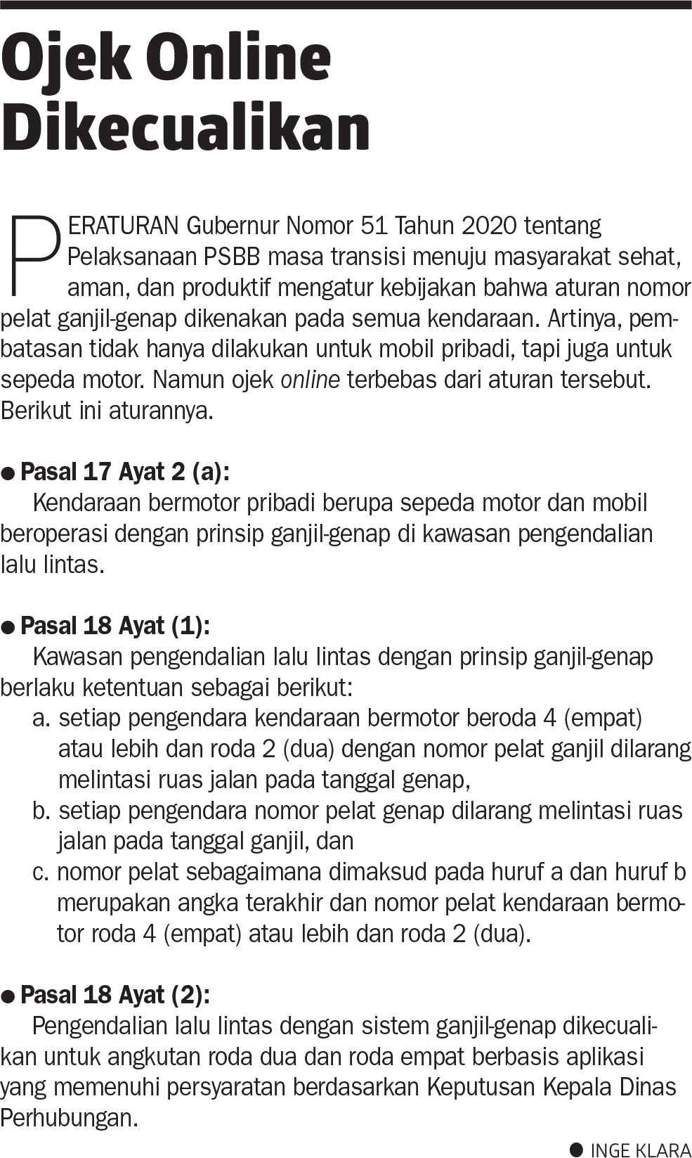  Aturan  Ganjil  Genap  Sepeda  Motor  Menunggu Evaluasi Metro 