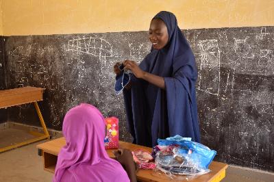 Sebuah sekolah di Negara Bagian Borno, timur laut Nigeria, 21 April 2020.  Nubwa Ibhrahim/Plan International/Handout via REUTERS