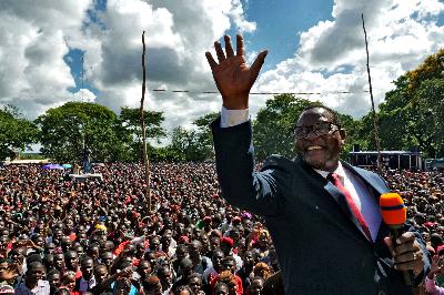 Lazarus Chakwera di Lilongwe, Malawi, 4 Februari 2020. REUTERS/Eldson Chagara