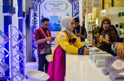 Pameran Halal Expo Indonesia di Jakarta Convention Center, Jakarta, 2018.  TEMPO/Tony Hartawan