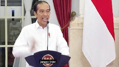 President Joko Widodo giving instructions on the Covid-19 mitigation efforts at the Merdeka Palace, June 18. Youtube Setpres
