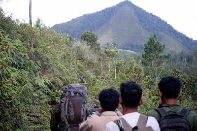 Gunung Batara Wisnu di Tapanuli Selatan, Sumatera Utara.