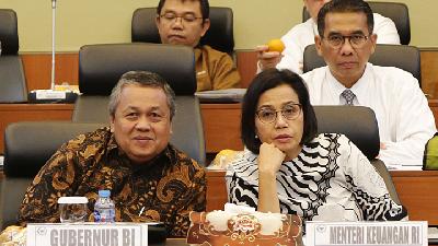 Menteri Keuangan Sri Mulyani Indrawati dan Gubernur Bank Indonesia Perry Warjiyo di Gedung MPR/DPR/DPD, Senayan, Jakarta, Juli 2019./ TEMPO/M Taufan Rengganis