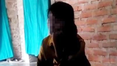 A screen capture from the video of a confession of a rape victim./special photo