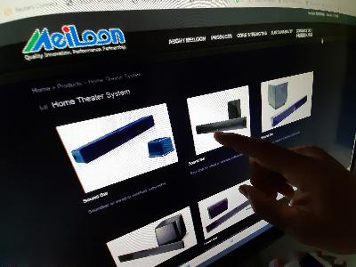 Situs produk elektronik Meiloon. Tempo/Ijar Karim