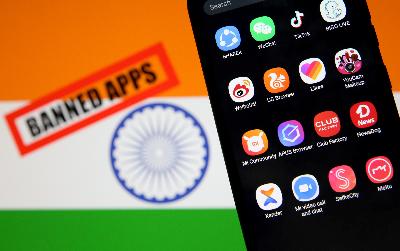 Aplikasi China yang diblokir oleh pemerintah India, 2 Juli 2020. REUTERS/Dado Ruvic