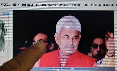 Pemberitaan Manoj Sinha di situs India TV News. Tempo/Ijar Karim