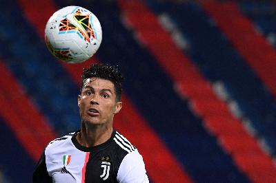 Cristiano Ronaldo di Sardegna Arena, Cagliari, Italia, 29 Juli 2020. REUTERS/Alberto Lingria