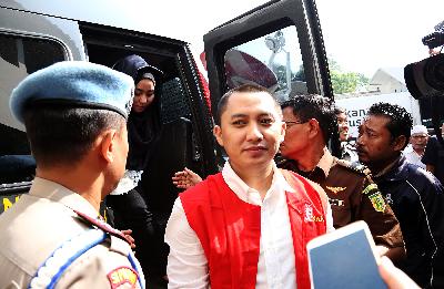 Andika Surachman di Pengadilan Negeri Kota Depok, Jawa Barat, 2018.   TEMPO/M Taufan Rengganis