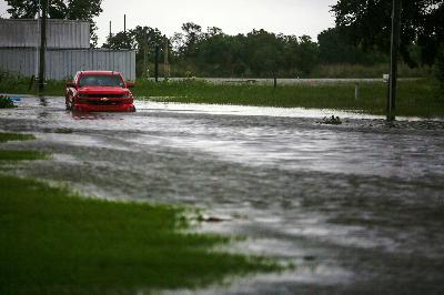Badai Laura di Louisiana, Amerika Serikat, 26 Agustus 2020.  REUTERS/Kathleen Flynn REFILE