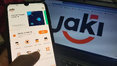 Aplikasi pusat informasi resmi untuk masyarakat Jakarta, JAKI. Tempo/Ijar Karim