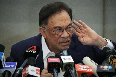 Pemimpin oposisi Malaysia, Anwar Ibrahim, di Kuala Lumpur, Malaysia, 23 September 2020. REUTERS/LIm Huey Teng