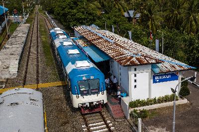 Kereta api perintis Cut Meutia di Stasiun Bungkaih, Aceh. TEMPO/Tony Hartawan