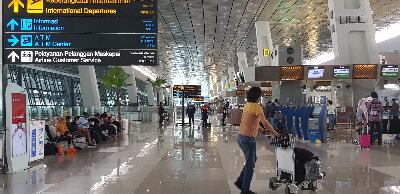 Suasana Terminal 3 Keberangkatan Bandara Soekarno-Hatta, 15 Oktober 2020. TEMPO/JONIANSYAH HARDJONO