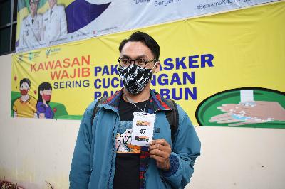 Sukarelawan uji klinis vaksin SARS-CoV-2 buatan Sinovac di Puskesmas Garuda, Bandung, Jawa Barat, 15 Oktober 2020. TEMPO/Prima Mulia